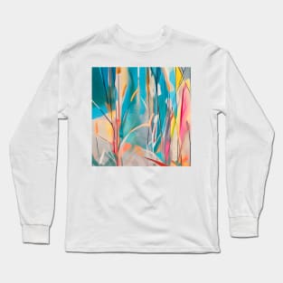 Whimsical Pastel Grass Long Sleeve T-Shirt